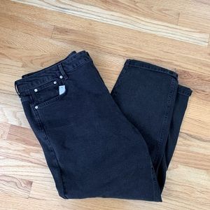 ASOS curve high rise mom jeans in washed black